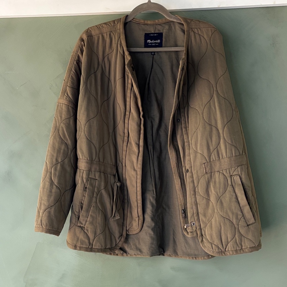 Women's Quilted olive jacket